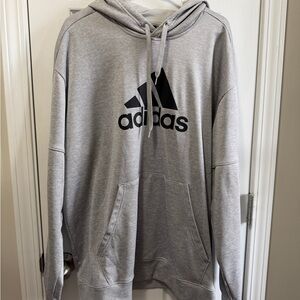 Adidas Men's Light Gray Hoodie